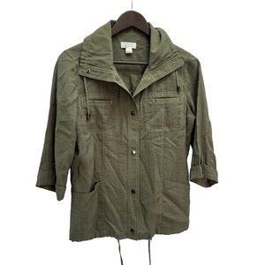 Christopher & Banks Green Lightweight Shirt Style Jacket Size S